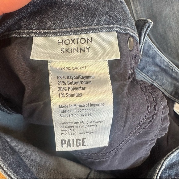 Paige Hoxton Skinny Jeans Medium Dark Wash Denim Size 28 Comfy Casual - Picture 8 of 12